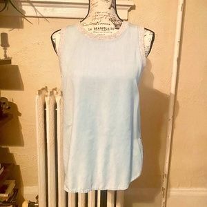 Lou & Grey Tank Top | Light Blue with Gray Trim | Medium
